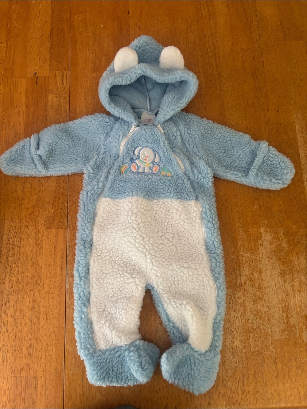 Vintage Cuddle time Puppy Double Zipper Fleece 6-12 mo